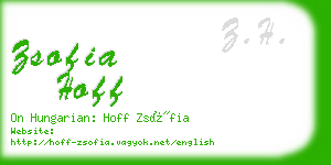 zsofia hoff business card